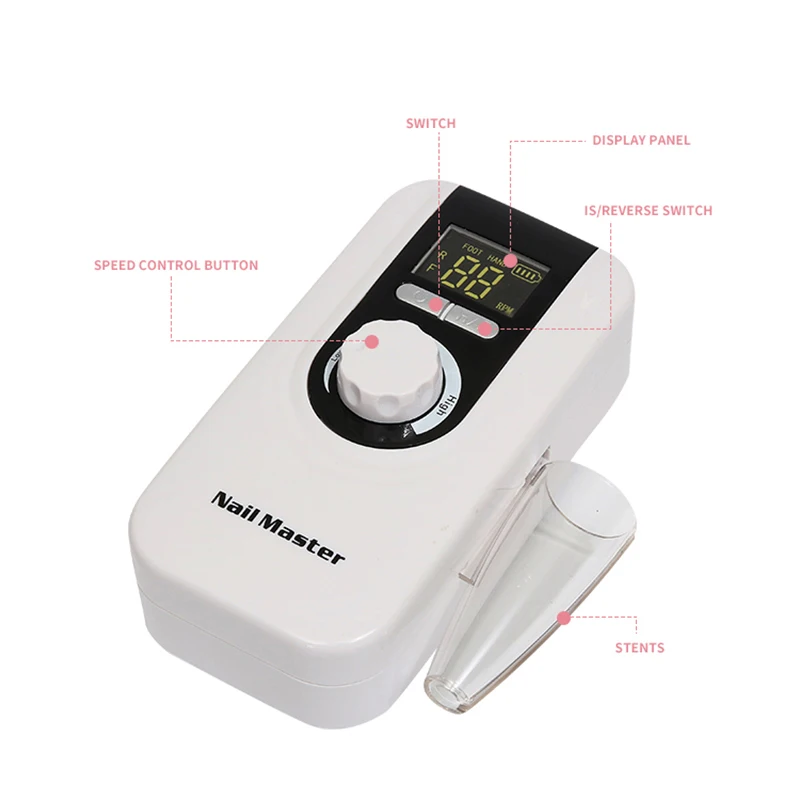 

Portable Electric Nail Art Machine Nail Drills Polishing 35000 Rpm MSI-19