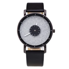 2016 Mode Grand Cadran Unisexe Montres Femmes De Mode En Cuir Casual Montre Simple Lovers Quartz Relojes Mujer Horloge