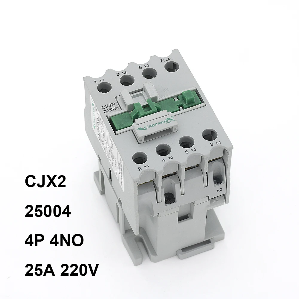 LC1D 25004 25A 220V 240V AC Контактор CJX2 Тип 4-полюсный автоматический 4 Нет