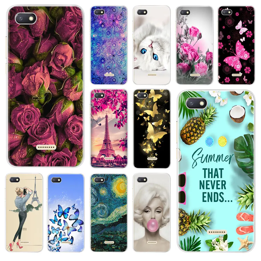 

For Xiaomi Redmi 6A Cartoon Case Cover Redmi 6 Soft Silicone Patterned Shockproof Case For Xiaomi Redmi6A 6 Pro Cover Redmi6 Pro