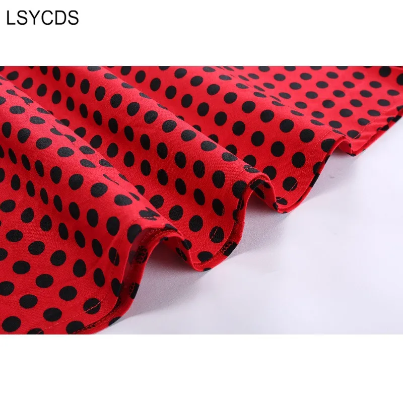 Женское винтажное платье LSYCDS Элегантное повседневное вечернее до колена с