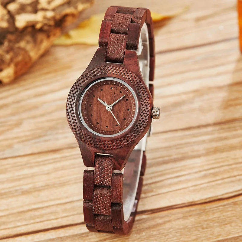 

Creative Wooden Women Bracelet Watch Fashion Ladies Full Natural Wood Analog Quartz Wristwatch Casual feminino montre Clock Gift