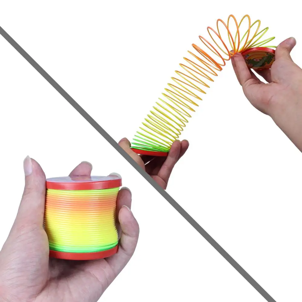 Mini Children Rainbow Spring Toy Kids Birthday Party Favors Novelty Toy Gift (4)