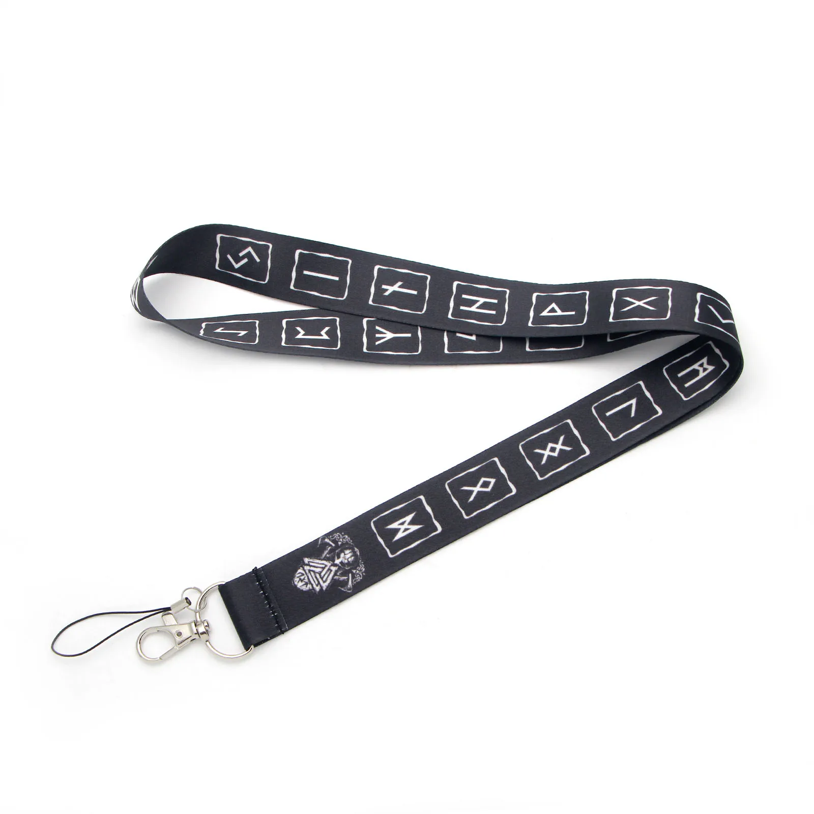 

V187 Viking Cartoon Keychain Lanyards Id Badge Holder ID Card Pass Mobile Phone USB Badge Holder Key Strap 1pcs