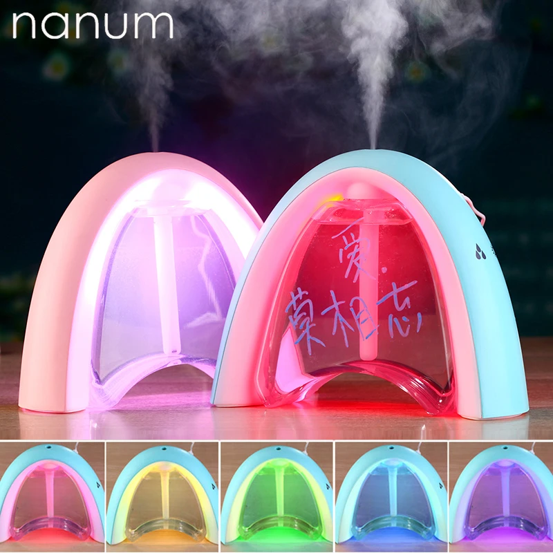 

New Message Board Humidifier Ultrasonic Mini USB Fogger LED Purifier Aromatherapy Essential Oil Diffuser Car air freshener