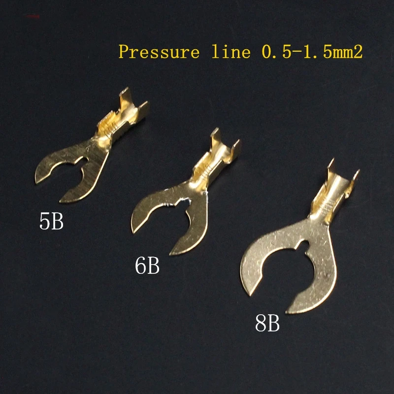 

Terminal block 5B6B8B Crab foot lug wiring nose U-shaped Y-shaped fork grounding lug ring