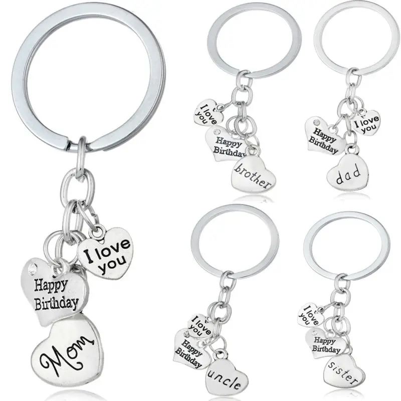 Key Chain Aunt Mom Teacher Dad Gifts Thank You Apple Keyring Keychain Pendant