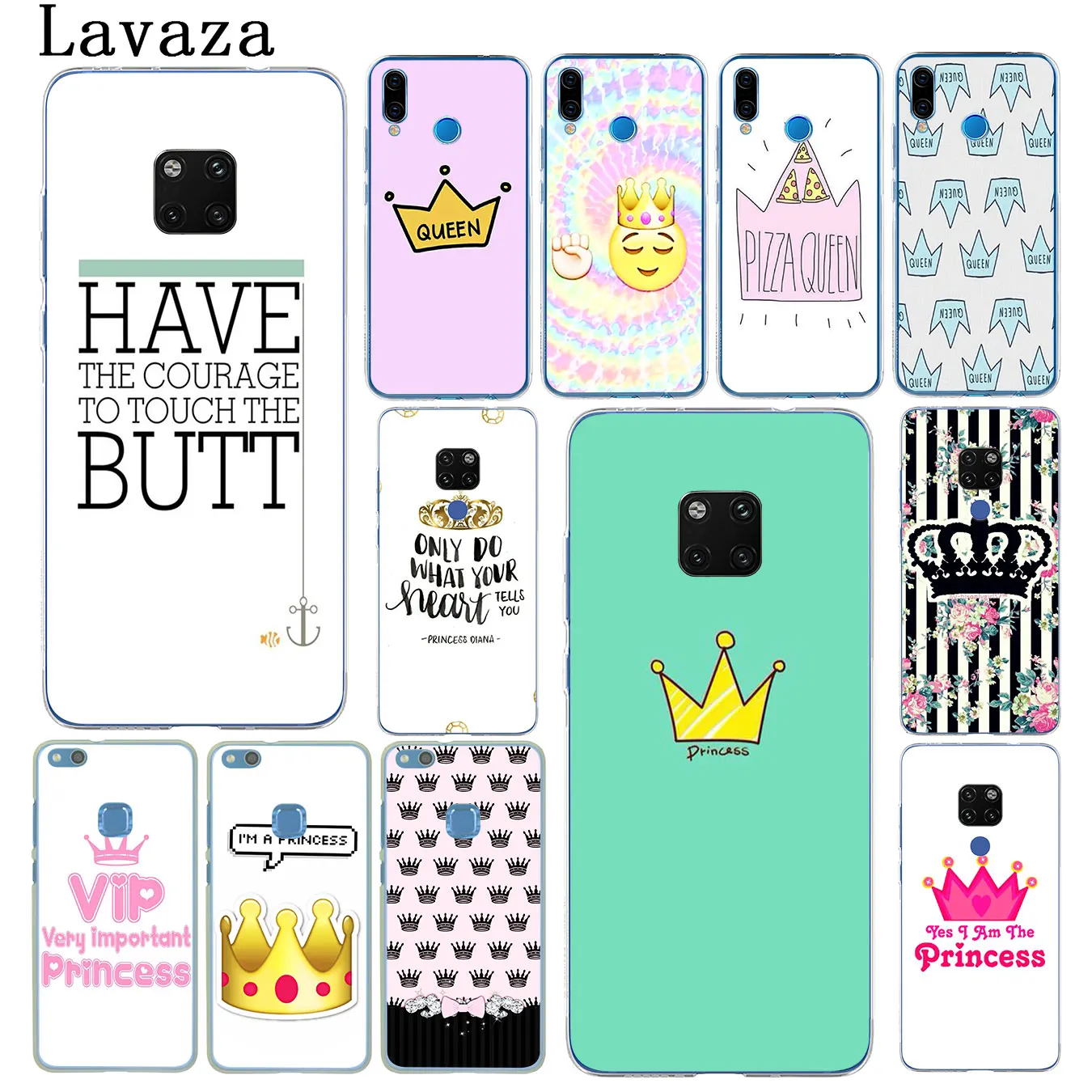 buy Lavaza PRINCESS Queen boss crown king Phone Case for Huawei Mate 30 10 20 Pro Lite Nova 5I 4 3i 3 2i 2 Lite Cover