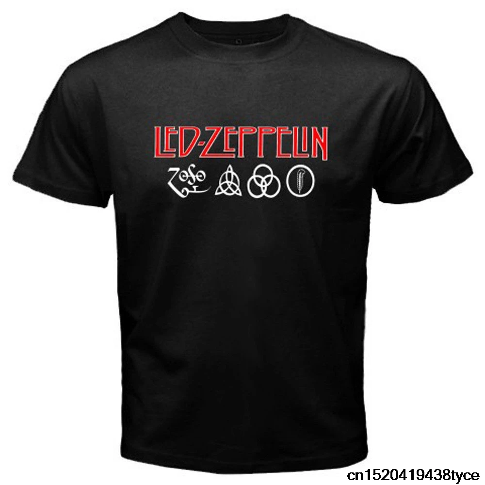 Gildan 100% Cotton For Man Shirts New Led Zeppelin Zoso Men'S T Shirt | Мужская одежда