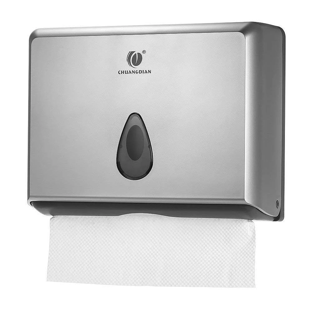 LBER Chuangdian настенный Ванная комната Туалетная бумага диспенсер держатель для коробки с одноразовыми салфетками для многократной Бумага полотенца, ткани поле номер Кухня к - Цвет: Silver