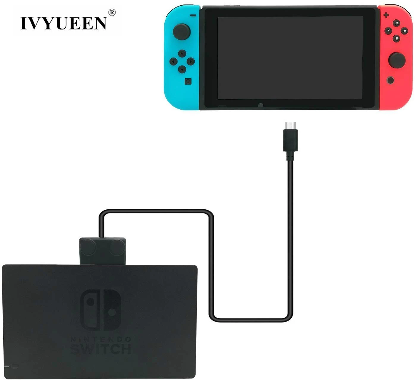 

IVYUEEN Dock and Charger Extender Cable for Nintend Switch NS Console 3.12 feet Support 10 Gbps Data Transfer Rate