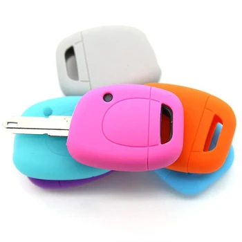 

PREISEI 30pieces/lot 1 Button Car Remote Silicon Key Covers For Renault Clio Kangoo Twingo Key Protector Bag