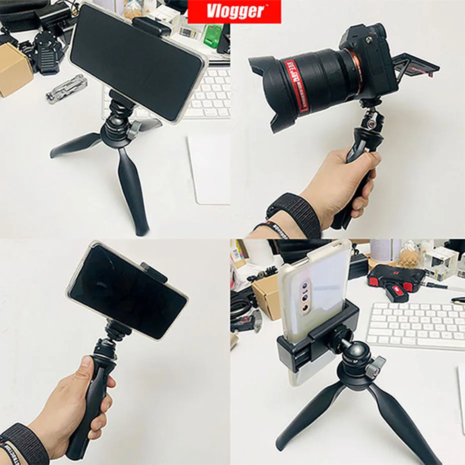 Vlogger мини шаровая Головка адаптер удлинитель микрофон штатив Gimbal стабилизатор аксессуар держатель для Nikon Canon sony DSLR камеры