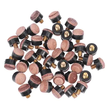 

50pcs 10mm Screw-on Pool Cues Tips Replacement Professional Billiard Balls Repair Tool Snooker Game Club Accessories LIU