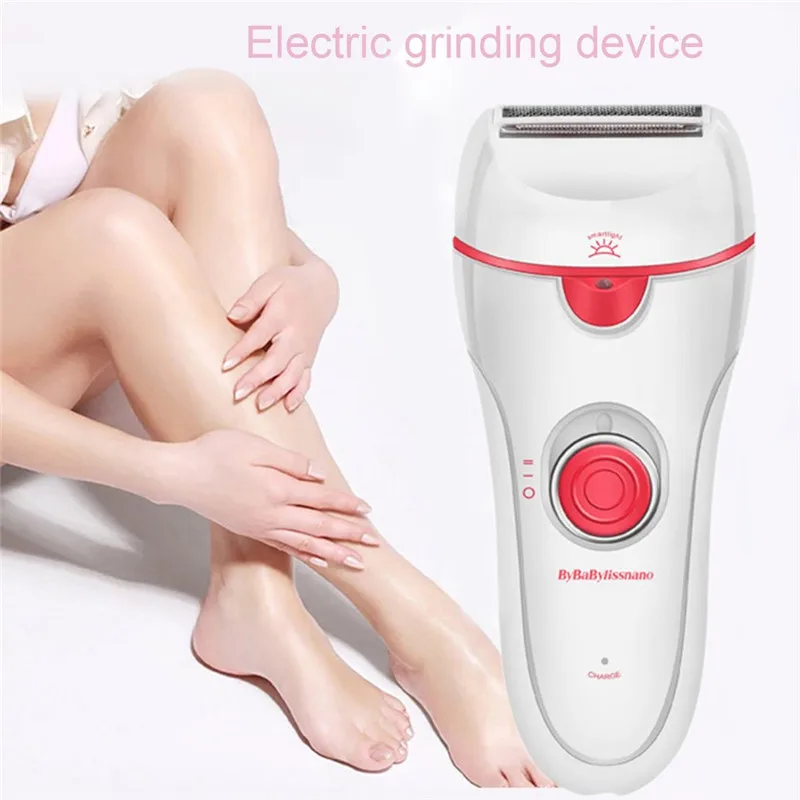 

Three-in-one Electric Foot Grinder Shaver Removable Head Defeatherer With Light Charge Indicator Electronic Foot File
