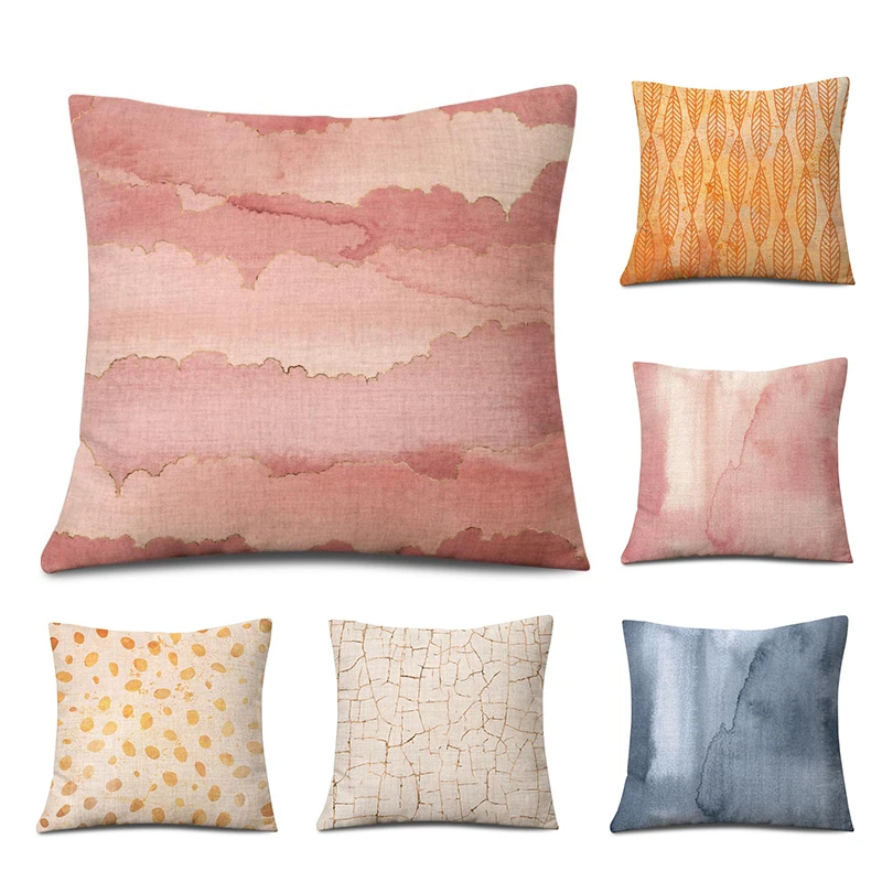 

Texture geometric pillowcase Nordic simple bed sofa pillow cushion pillowcase print square linen comfortable skin