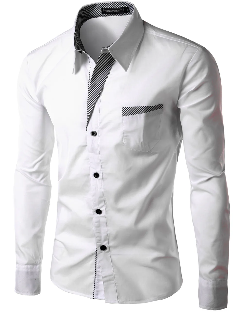 Модный бренд Camisa Masculina рубашка с длинными рукавами для мужчин корейский тонкий дизайн формальная повседневная мужская рубашка Размер M-4XL - Цвет: white