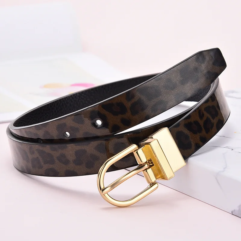 Women's Strap Casual All-match Women Brief Pu Leather Belt Women Strap Leopard Print Belts Top Quality Jeans Belt