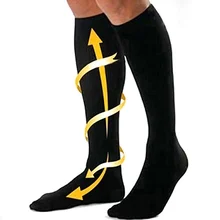 Для мужчин и женщин, формирователь ног, Анти-усталость, колено, высокие чулки, нейлон, компрессионные, поддерживающие утягивающие гольфы для похудения