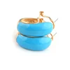 NeeFu WoFu Drop Big Earring Flash Printed Metal earring for Woman Ear Ring Large Brinco Printing gold Oorbellen Earrings ► Photo 3/6