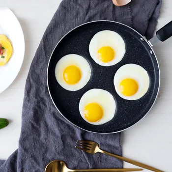 

Four-hole Omelet Pan For Eggs Ham PanCake Maker Frying Pans Creative Non-stick No Oil-smoke Breakfast Grill Pan Cooking Pot