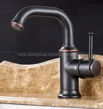 Black Oil Rubbed Bronze Single Hole / Handle Deck Mount Bathroom Sink Vessel Faucet Basin Mixer Tap Knf267 oil rubbed bronze kitchen faucet vessel sink mixer tap swivel spouts single handle hole vessel sink mixer tap faucets