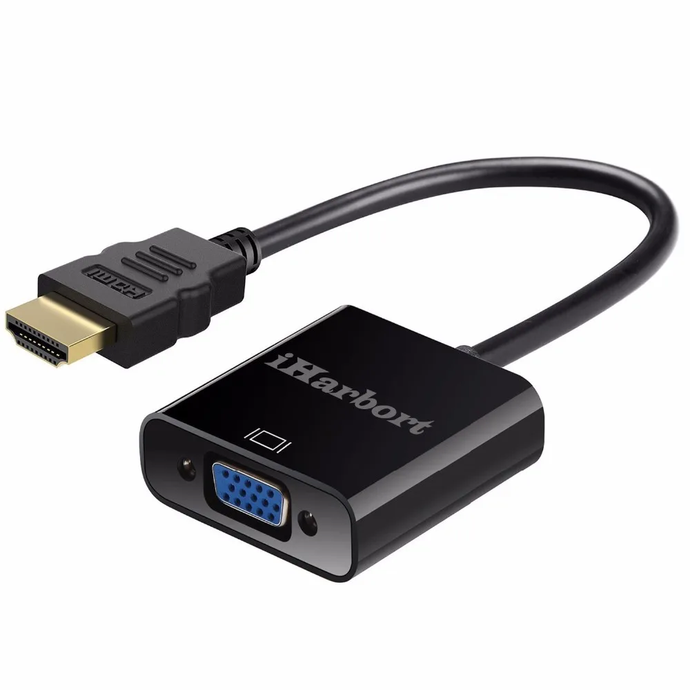iHarbort HDMI to VGA Adapter, High Speed 1080P Active HDMI to VGA