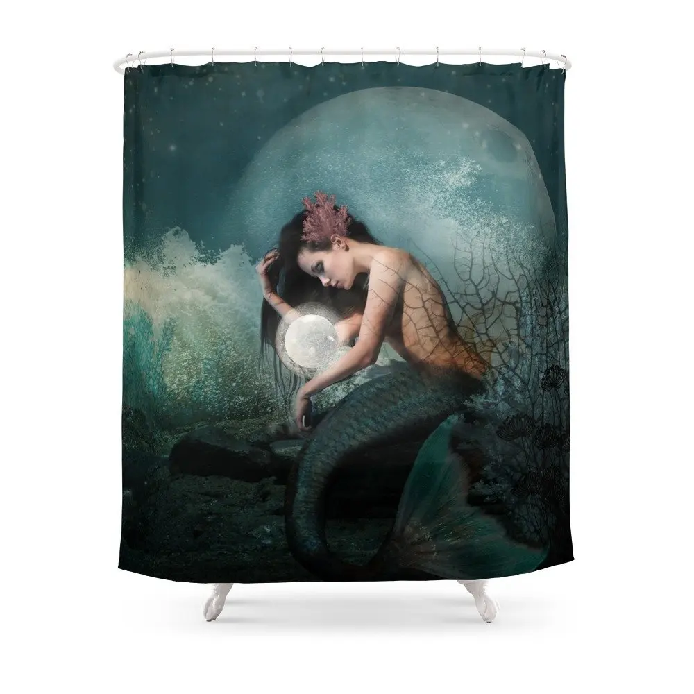 Экологичная занавеска для душа русалки|little mermaid shower curtain|mermaid curtainshower curtain |