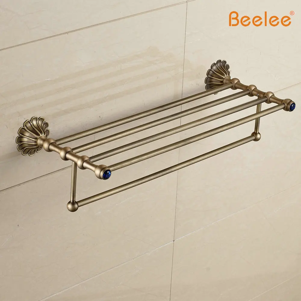 Beelee BL6703A Antique folding towel rack, copper towel rack ,clothes