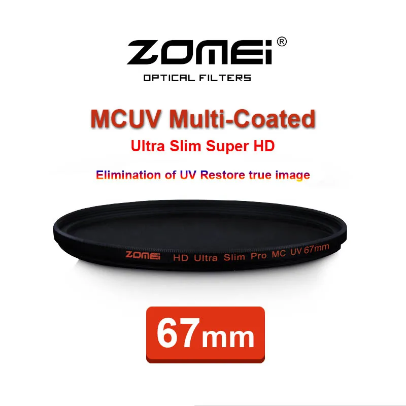 Ультратонкий оптический фильтр 67 мм ZOMEI PRO HD MCUV 18 слоев с многослойным покрытием MC