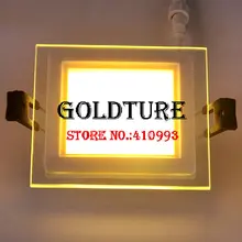 Встроенный осветительная Панель 6 Вт 9 Вт 12 Вт 18 Вт потолочный светильник smd стеклянный светильник теплый белый холодный белый