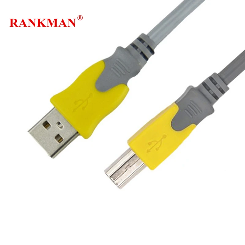 

Rankman Printer Cable Type A Male to B Male Sync Print Cable USB2.0 Non-oxygen Copper Magnetic Ring Shield Line for PC Printer