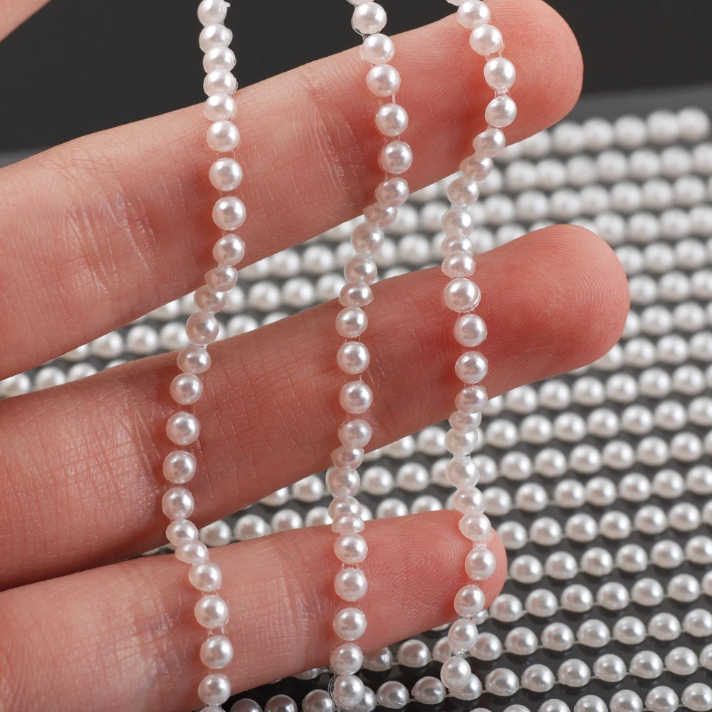 Round White Multipurpose Imitation Pearls Decal Self Adhesive Stickers Rhinestone 3/4/5/6mm Size Art Accessories Stickers