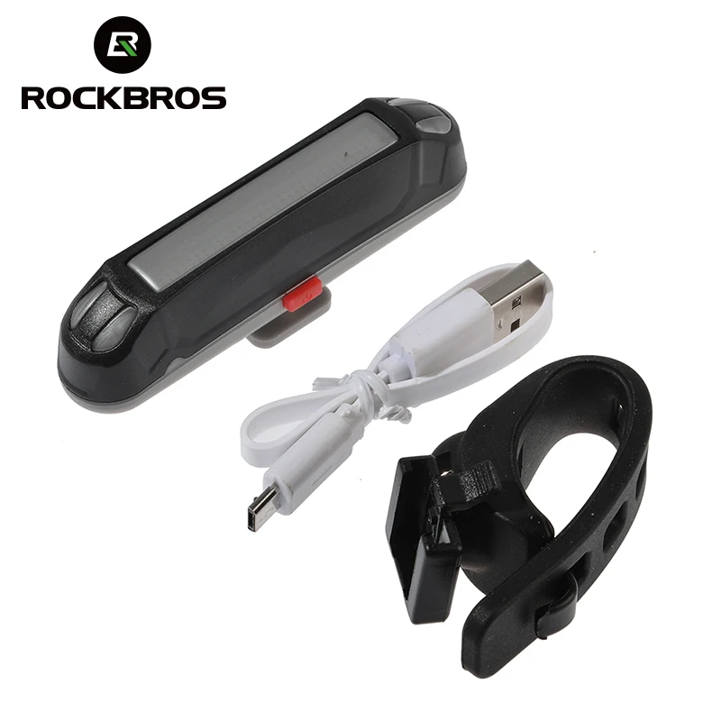 Perfect ROCKBROS Waterproof Bicycle Light USB Rechargable Cycling Taillight 30 LED Super Light Night Riding Rear Light for MTB Road Bike 5