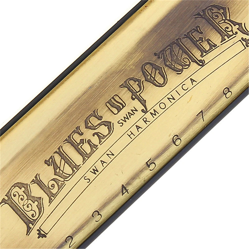 Blues C Key Harmonica 10 отверстий 20 тонов высококлассный Бронзовый цветной музыкальный инструмент духовой рот орган Лебедь Harmonicas арфы