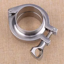 beler Silver 2'' inch Stainless Steel 304 V Band Flange Clamp Kit Turbo Exhaust Down Pipe Accessories