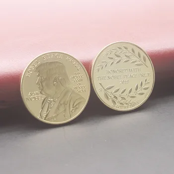 

Free Shipping Gold Silver Color Commemorative Tribute US President Donald Trump Coins