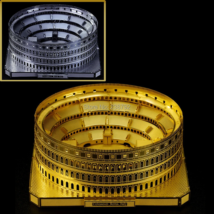 

Colosseo Italy 3d Metal Diy Miniature Model Kits Puzzle Toys Splicing Hobby Building Durable Brass Material Laser Cut Jigsaw Toy
