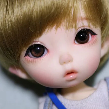 

Free Shipping 1/8 BJD Doll SD Lovely Cute BB Eva Nanuris Joint Resin Body Doll With Eyes