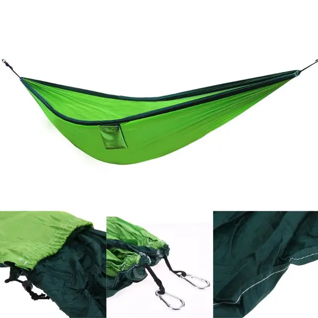 Portable Double Person Parachute Hammock for Outdoor Camping Hammock Survival Garden Sleep Swing Travel Hammocks 4