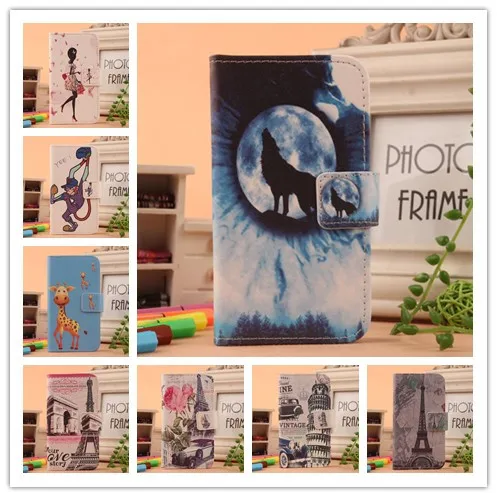 

For Senseit A109 A200 R450 E400 E500 Phone case Fashion Flip Painting PU Leather With Card Holder Cover