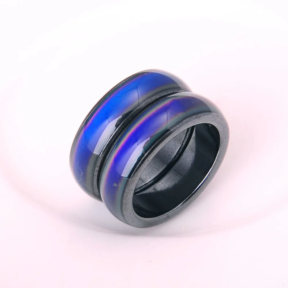 2016 Wholesale Magnetic Hematite Mood Discolor Ring for Men and women Love Gifts Free Shipping