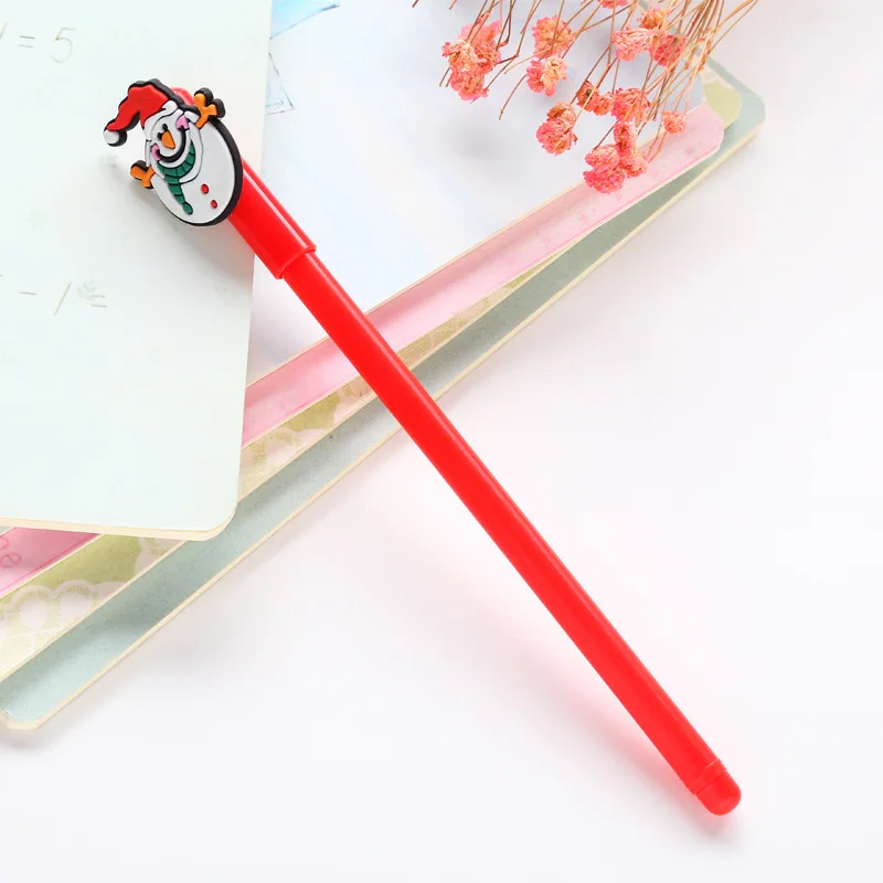 Christmas moose Pen 0.5mm gel pen New Strange Santa Claus cute Pens Stationery Gift Kawaii 23 Colors Office School Supplies - Цвет: 07