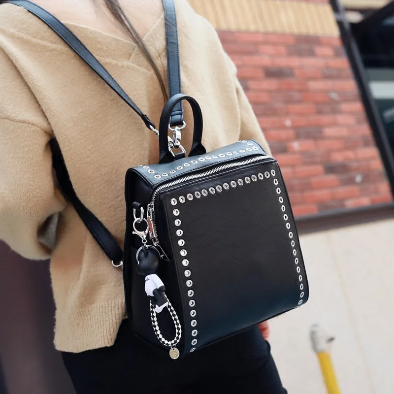 Espuma de las mujeres de la marca de Mochila de cuero de la PU nueva estudiante de moda remache DE LA ESCUELA bolsos de hombro bolso de hombro Mujer viajar mochila Mochilas de Mujer Espuma de las mujeres de la marca de Mochila de cuero de la PU nueva estudiante de moda remache DE LA ESCUELA bolsos de hombro bolso de hombro Mujer viajar mochila Mochilas de Mujer