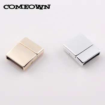 

COMEOWN 5pcs Rectangular Arc Storng Magnetic Clasps Inner Size 15*3mm Magnetic Bracelet Clasp Connectors for Jewelry Making