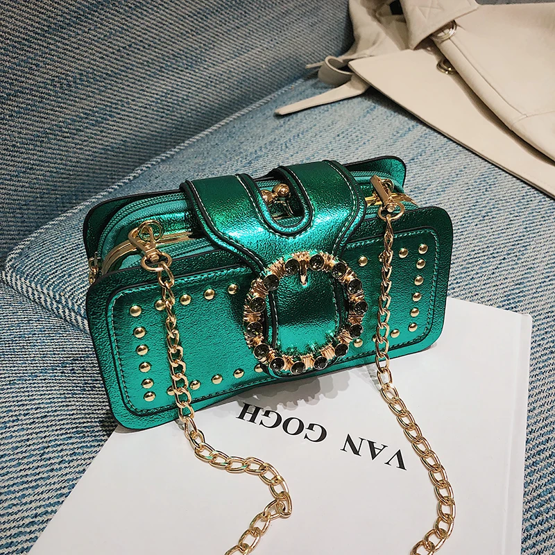 

diamond-inlaid retro bag for ladies, the new Korean version of the one-shoulder oblique Bag fashion bag in 2019