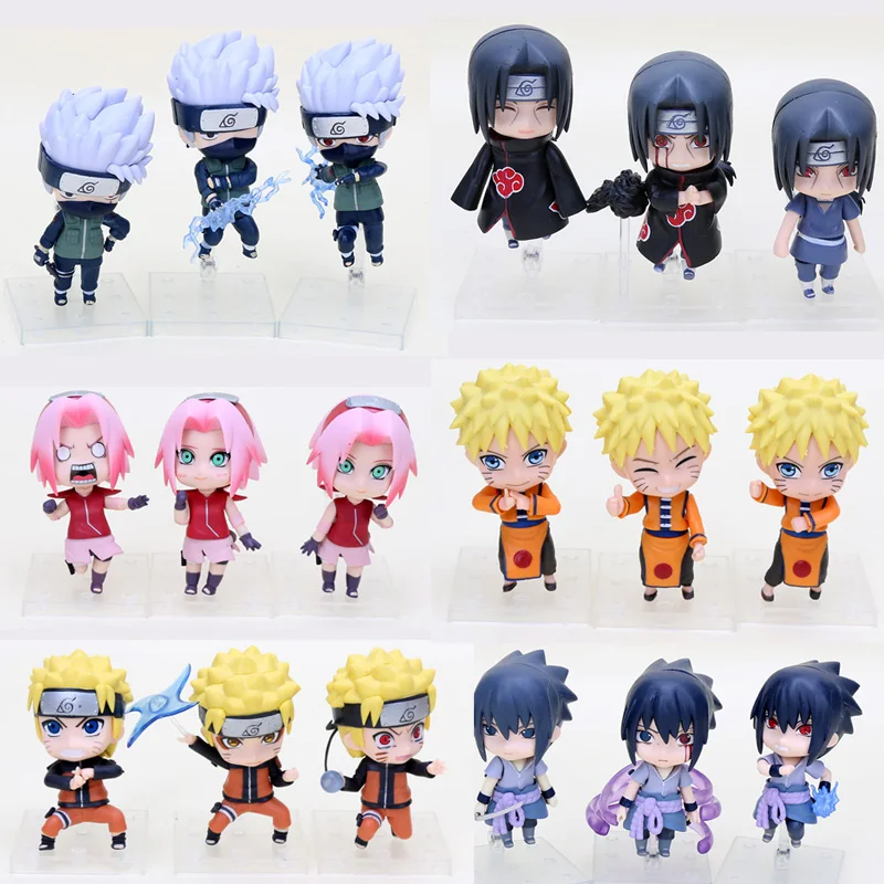 

9cm Anime Naruto figure Shippuden Uzumaki Haruno Sakura Hatake Kakashi Uchiha Sasuke PVC action figure collection model toy