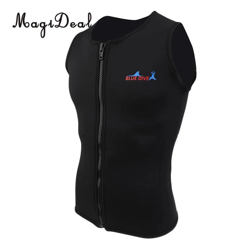 MagiDeal Black Men Women 2mm Neoprene Wetsuit Vest Top Shirt Jacket Swimwear Equipment for Diving Spearfishing S/M/L/XL/XXL