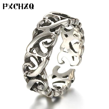 

The new classic love silver ring female retro silver ring opening Thai silver twist European and American rings