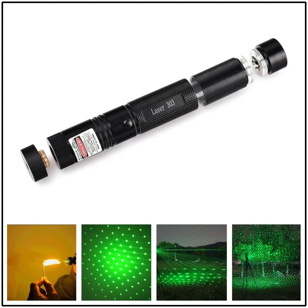 Green Laser 303 High power 532nm Pointer Burning Match Laser 303 Pointer Pen with Safe Key Green
